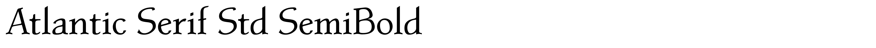 Atlantic Serif Std SemiBold